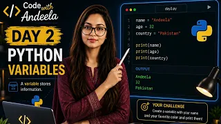 Learn Python in Zero Day 2 Variables