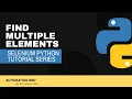 Find Multiple Elements Selenium Python Tutorial