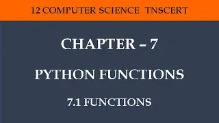 Chapter 7 - Python Functions 7 1 Functions