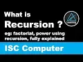 Recursion in Java Factorial Power using Recursive Technique Computer Science Class 11 12 ISC