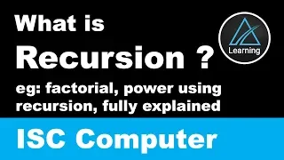 Recursion in Java Factorial Power using Recursive Technique Computer Science Class 11 12 ISC