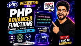 PHP Callback Function Recursive Function Closure Function Tutorial in Hindi