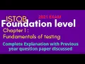 ISTQB Chapter 1 Fundamentals of testing with latest quiz