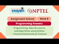 Programming Data Structures And Algorithms Using Python Week 8 NPTEL 2025