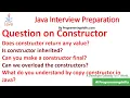 Does constructor return any value Is constructor inherited Can you make a constructor final