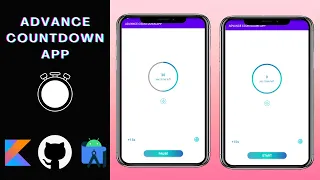 Countdown Timer with Start Pause and Reset - Android Studio Tutorial Professional UI Techno Sp