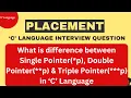 Double Pointers and Triple Pointers in C C Language Tutorial