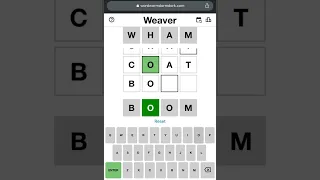 Weaver 2022 Optimal Solution Weaver Answer Today for August 12 2022 Today s Weaver Puzzle