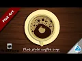 Flat design vector coffee cup inkscape Hindi tutorial