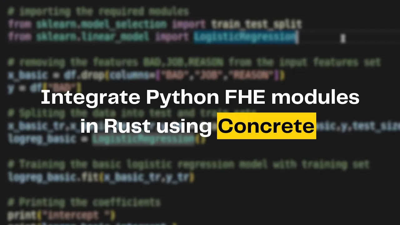 [Tutorial] Integrate Python FHE Modules in Rust using Concrete