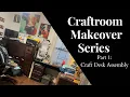 Craft Room Makeover Series Part 1-Sauder Craft Pro Series Craft Table Assembly
