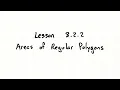8 2 2 Area of Regular Polygons