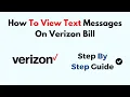 How To View Text Messages On Verizon Bill