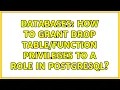 Databases How to grant drop privileges to a role in PostgreSQL