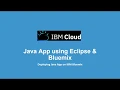 Eclipse App deployed using IBM Bluemix