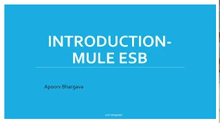 Mule 4 - Few minutes with Mule ESB
