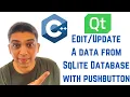 QT C GUI Tutorial - Edit Update a data from SqLite Database with pushbutton