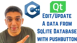 QT C GUI Tutorial - Edit Update a data from SqLite Database with pushbutton
