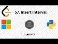 Leetcode 57 Insert Interval 2D Arrays Interview Questions Python MAANG Hack Code