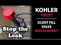 Kohler Toilet Leaking Silent Fill Valve Replacement Instruction