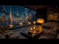Lagu 4K Warm Winter Night Ambience | Cozy Apartment with Relaxing Jazz Music for Rest \u0026 Stress Relief