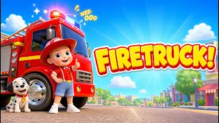 Wheels On The Firetruck Goes Round | Vehicles Song for Kids | BabaSharo TV