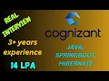Cognizant 3 Years Interview Experience Java Hibernate Spring Boot Microservices SQL