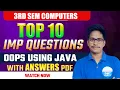 3rd sem computer science important questions OOPS using Java Imps 3rd sem imps