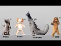 FIREMAN ULTRAMAN 1973 SERIES ALL MONSTER HEIGHT COMPARISON