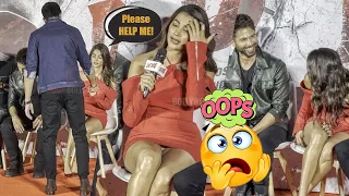 omg pooja hegde she ask costar for help at deva trailer launch