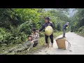 Homeless girl and homeless old lady help policeman in remote forest