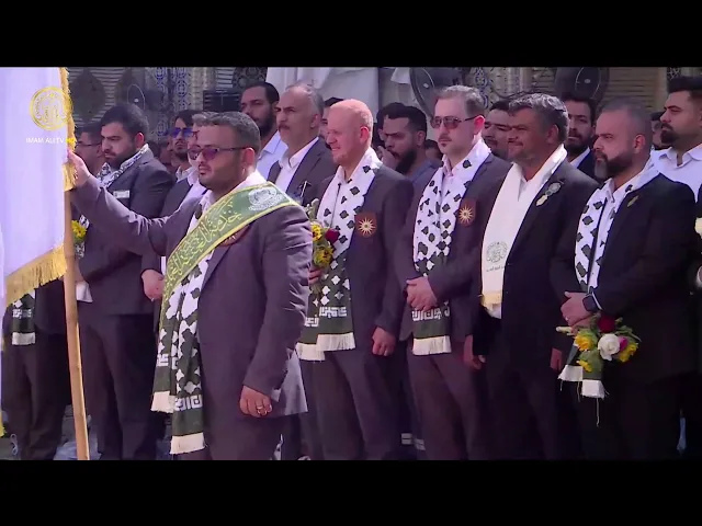 ⁣خدمة أمير المؤمنين (ع) يحتفلون بعيد الغدير الأغر في الصحن الحيدري الشريف (19) ذي الحجة 1446 هـ