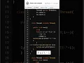 MULTI THREAD IN JAVA PROGRAMMING JAVA CODE