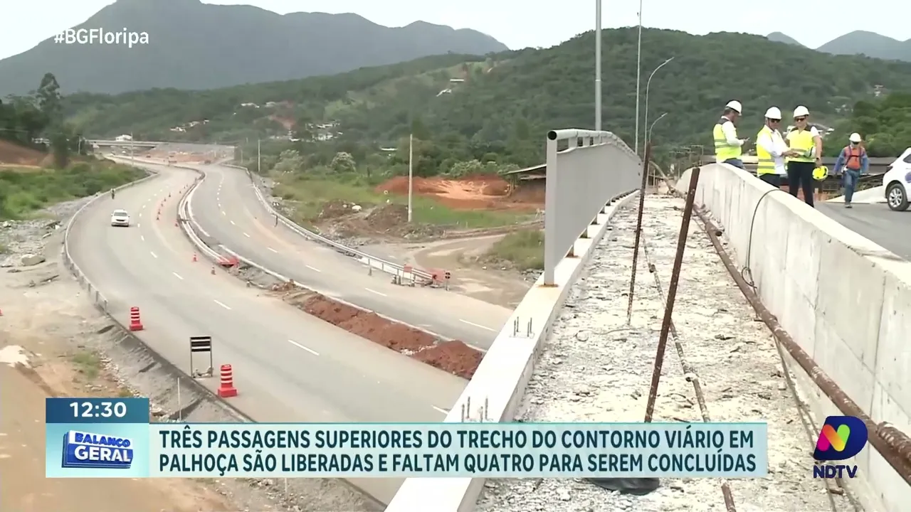 Avanço na obra: trecho do Contorno Viário de Palhoça já está em funcionamento