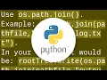 How to use directory separator in both Linux and Windows in Python