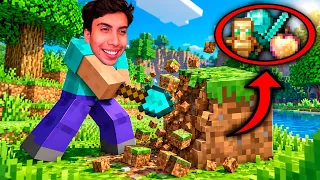 MINECRAFT PERO LA TIERRA ME DA COSAS OP!🌎