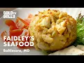 Watch Owners Of Faidley Seafood Cook Up Their Jumbo Lump Crab Cakes