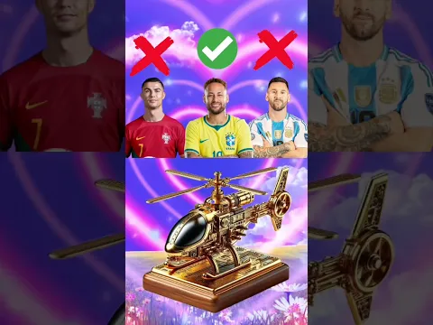 Ronaldo vs Neymar vs Messi 🔥 Gold Car or Bike? 🏍️🏎️
