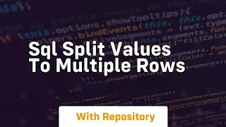 sql split values to multiple rows