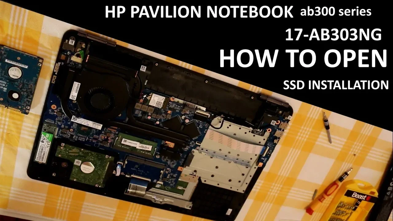How to Change hewlett packard Pavilion 17 hp Protectsmart Compaq Notebook Keyboard ,HDD to SSD ,Ram . 