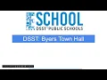 DSST Byers High School Town Hall 8 20 20