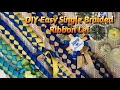 DIY Easy Single Braided Ribbon Lei with 2 Ribbons for Graduation Lei part 1 of 3
