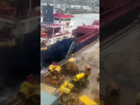 Gangway must secured before storm comes.