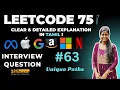 LeetCode Unique Paths Problem Dynamic Programming Explained in Python LeetCode 62 Solution