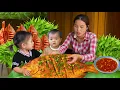 Download Lagu Cara Panen Ikan Raksasa untuk Dijual ke Pasar | Masak Ikan \u0026 Makan Bersama Anak