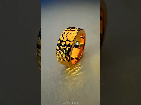 From Molten Gold to a Hammered Ring 🔥 Incredible Craftsmanship! #Shorts #china #shortvideo #viral