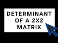 HOW TO FIND THE DETERMINANT OF A 2x2 MATRIX