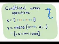 Conditional operations on arrays