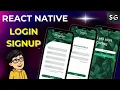 React Native Login Signup Screen UI Design Tutorial React Native Tutorial
