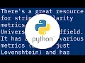 String similarity metrics in Python